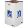 imageBankers Box 10 Pack 50 Gallon Corrugated Cardboard Trash and Recycling ContainersLarge