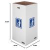 imageBankers Box 10 Pack 50 Gallon Corrugated Cardboard Trash and Recycling ContainersMedium
