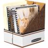 imageBankers Box 10723 Corrugated Cardboard Magazine File 4 x 9 14 x 11 34 White Case of 12Wood Grain  Oversized