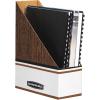 imageBankers Box 10723 Corrugated Cardboard Magazine File 4 x 9 14 x 11 34 White Case of 12Wood Grain  Oversized
