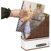 imageBankers Box 10723 Corrugated Cardboard Magazine File 4 x 9 14 x 11 34 White Case of 12Wood Grain  Oversized