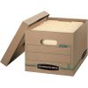 imageBankers Box 12 Pack STORFile BasicDuty 100 Recycled File Storage Boxes LiftOff Lid LetterLegal KraftGreen