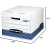 imageBankers Box 20 Pack STORFILE MediumDuty File Storage Boxes FastFold LiftOff Lid LetterLegal WhiteBlue30Pack
