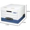 imageBankers Box 20 Pack STORFILE MediumDuty File Storage Boxes FastFold LiftOff Lid LetterLegal WhiteBluepack of 20