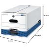 imageBankers Box 20 Pack STORFILE MediumDuty File Storage Boxes FastFold String and Button Letter WhiteBlue20Pack