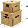 imageBankers Box Classic Moving Box 30 Pack Kit Reinforced Handles TapeFree Assembly Box with Lid 20 Small 5 Medium and 5 Large Boxes 7716501Assorted Kit