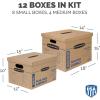 imageBankers Box Classic Moving Box 30 Pack Kit Reinforced Handles TapeFree Assembly Box with Lid 20 Small 5 Medium and 5 Large Boxes 7716501Assorted Kit