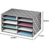 imageBankers Box Decorative Eight Compartment Literature Sorter Letter BlackWhite Brocade 6170301Brocade