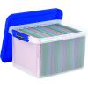 imageBankers Box Heavy Duty Portable Plastic File Box with Hanging Rails Letter 1 Pack 0086304Letter  Legal
