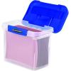 imageBankers Box Heavy Duty Portable Plastic File Box with Hanging Rails Letter 1 Pack 0086304Portable Letter