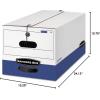 imageBankers Box LIBERTY HeavyDuty Strength Storage Box Legal 15quot x 24quot x 10quot WhiteBlue Case of 12 00012