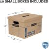 imageBankers Box Small Classic Moving Box 10 Pack Reinforced Handles TapeFree Assembly Box with Lid 15in x 12in x 10in 7714203