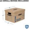 imageBankers Box Small Classic Moving Box 10 Pack Reinforced Handles TapeFree Assembly Box with Lid 15in x 12in x 10in 771490120 Pack