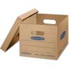 imageBankers Box Small Classic Moving Box 10 Pack Reinforced Handles TapeFree Assembly Box with Lid 15in x 12in x 10in 771490120 Pack