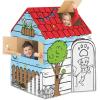 imageBankers Box at Play Color in Dog Playhouse Cardboard Playhouse for and Life Size Craft Activity for Kids and Families