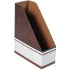 imageBankers Box 10723 Corrugated Cardboard Magazine File 4 x 9 14 x 11 34 White Case of 12Wood Grain