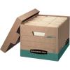 imageBankers Box 12 Pack RKIVE HeavyDuty 100 Recycled File Storage Boxes FastFold LiftOff Lid Letter KraftGreenKraftGreen