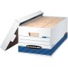 imageBankers Box 20 Pack STORFILE MediumDuty File Storage Boxes FastFold LiftOff Lid Letter WhiteBlue20Pack