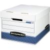 imageBankers Box 20 Pack STORFILE MediumDuty File Storage Boxes FastFold LiftOff Lid LetterLegal WhiteBlue30Pack