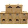 imageBankers Box Classic Moving Box 10 Pack Kit Reinforced Handles TapeFree Assembly Box with Lid 2 Small 6 Medium and 2 Large Boxes 7716801