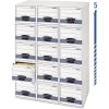 imageBankers Box STORDRAWER STEEL PLUS Extra SpaceSaving Filing Cabinet Stacks up to 5 High Legal 6 Pack 00312  WhiteLetter