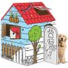 imageBankers Box at Play Color in Dog Playhouse Cardboard Playhouse for and Life Size Craft Activity for Kids and Families