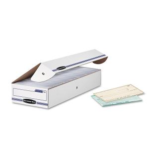 imageBankers Box 12 Pack STORFILE Check Storage Boxes Standard Setup Attached Flip Top Lid 4 x 9 x 24 Inches