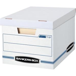 imageBankers Box 12 Pack Standard Duty File Storage Boxes Standard Assembly Removable Lid LetterLegal 007130112 pack
