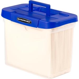 imageBankers Box Heavy Duty Portable Plastic File Box with Hanging Rails Letter 1 Pack 0086304Portable Letter