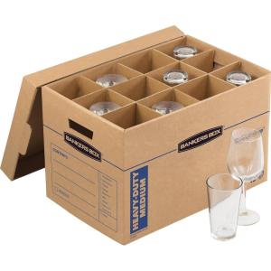 imageBankers Box Kitchen Kit Moving Box 1 Pack Dividers and Cushions Reinforced Handles TapeFree Assembly Box with Lid 15in x 12in x 10inKit