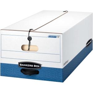 imageBankers Box LIBERTY HeavyDuty Strength Storage Box Legal 15quot x 24quot x 10quot WhiteBlue Case of 12 00012