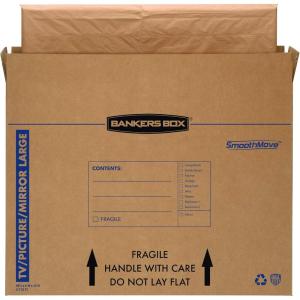 imageBankers Box Large  up to 55quot TVPictureMirror  Moving Box 4 Pack 48in x 4in x 33in 7711301Large