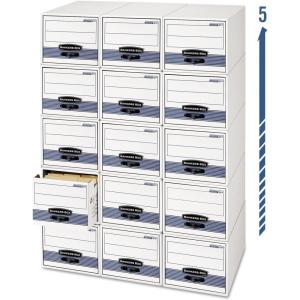 imageBankers Box STORDRAWER STEEL PLUS Extra SpaceSaving Filing Cabinet Stacks up to 5 High Legal 6 Pack 00312  WhiteLetter