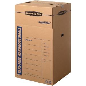 imageBankers Box Tall Wardrobe Box 3 Pack TapeFree Design 24in x 24in x 40in 7710501TapeFree Small