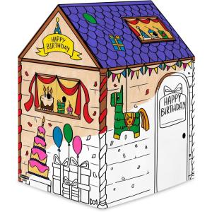 imageBankers Box at Play Color in Birthday Playhouse Cardboard Playhouse and Life Size Craft Activity for Kids and FamiliesBirthday Playhouse