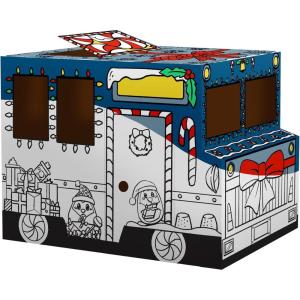 imageBankers Box at Play Color in Holiday Truck Cardboard Playhouse and Life Size Craft Activity for Kids and Families