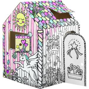 imageBankers Box at Play Color in Unicorn Playhouse Cardboard Playhouse and Life Size Craft Activity for Kids and Families
