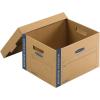 imageBankers Box Medium Heavy Duty Moving Box 8 Pack Reinforced Handles TapeFree Assembly Box with Lid 12in x 1225in x 185in 7710301Small
