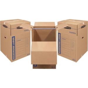 imageBankers Box SmoothMove Wardrobe Moving Boxes Tall 24 x 24 x 40 Inches 1 Pack 77110021Pack