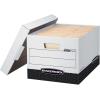 imageBankers Box 12 Pack RKIVE HeavyDuty File Storage Boxes FastFold LiftOff Lid Letter WhiteBlack