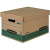 imageBankers Box 12 Pack STORFILE MediumDuty 100 Recycled File Storage Boxes FastFold LiftOff Lid LetterLegal KraftGreen12Pack