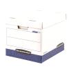 imageBankers Box 12 Pack DATAPAK HeavyDuty File Storage Boxes Ideal for Computer Binders FastFold LiftOff Lid WhiteBlue