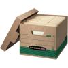 imageBankers Box 12 Pack STORFILE MediumDuty 100 Recycled File Storage Boxes FastFold LiftOff Lid LetterLegal KraftGreen12Pack