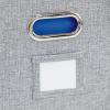 imageBankers Box Foldable Linen Fabric Storage Box with Lid and Metal Handles 15 x 12 x 10