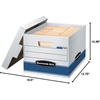 image:imageBankers Box 4Pack MediumDuty File Storage Boxes LetterLegal FastFold  Speed through filing with FastFold setup sturdy stacking reinforced handles and dependable document protectionStorage Boxes