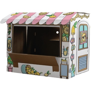 image:imageBB at Play Color in Lemonade Stand Playhouse Craft Activity for Kids  A lifesize playhouse 365H x 32W x 26D with interactive doors windows and counter for hours of imaginative open play